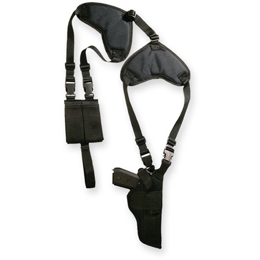 Bulldog Deluxe Shoulder Harness Black Nylon Harness Fits S&W M&P Compact/Taurus Millennium/2.50-3.75" Barrel Ambidextrous WSHD3
