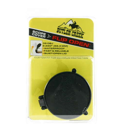 Butler Creek Flip-Open Objective Scope Cover 56.40mm Obj. Size 39 Black Polymer 30390