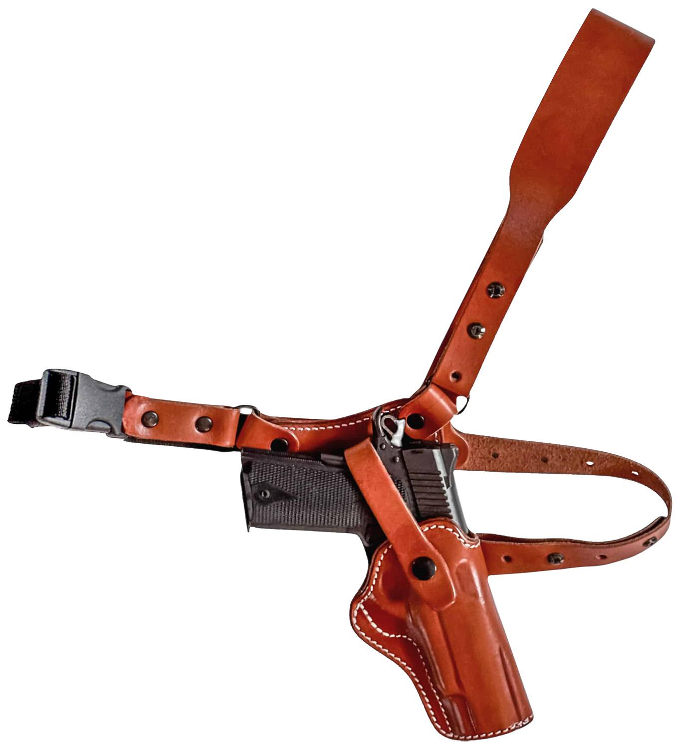 1791 Gunleather Pathfinder Chest Holster, Classic Brown, Right Hand, 1911 Government (PFC-1-CBR-R)