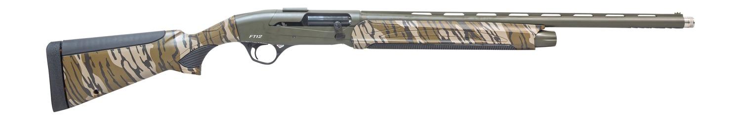 Pointer Field Tek 12 Shotgun REXPFT12TCAMO, 12 Gauge, 24", 3" Chmbr, OD Green Cerakote Aluminum Receiver, Fixed Mossy Oak Bottomland Synthetic Stock