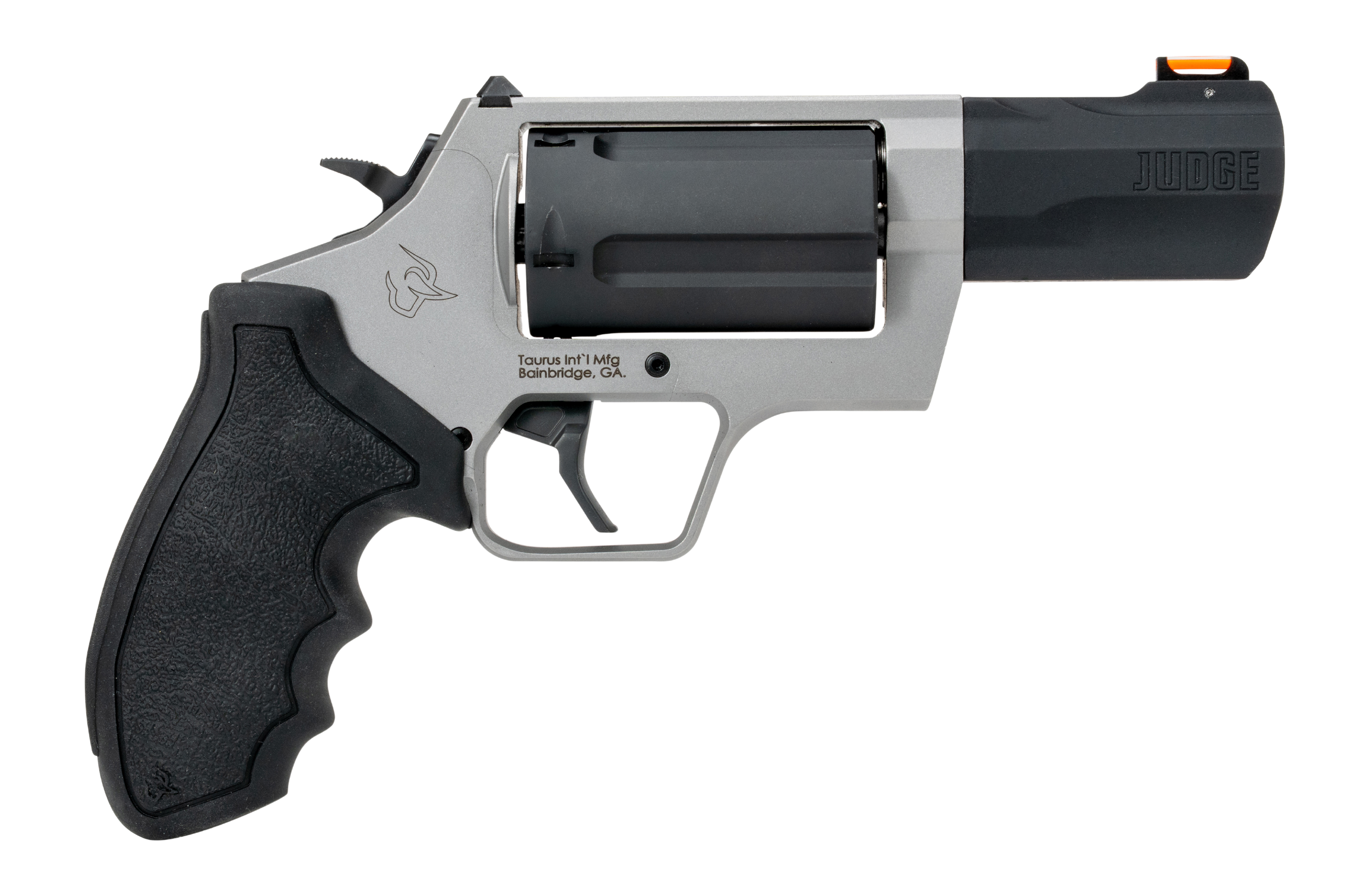 Taurus Judge Revolver 2-JUDGE35, 410/45 Long Colt, 3", Rubber Grip, Stainless Finish, 5 Rd