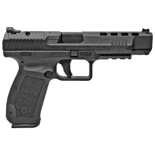 Canik TP9SFx 9mm, 5.2" Barrel, Fiber Optic Sights, Black, 20rd
