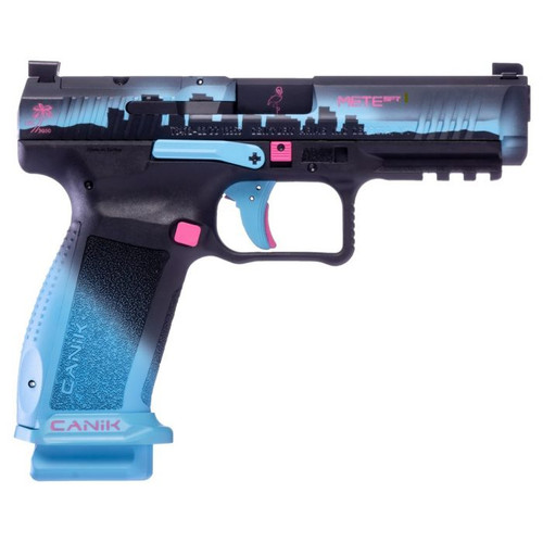 Canik Signature Series, METE SFT 9mm, 4.47" Barrel, Miami Nights, Flared Magwell, Optics Ready, 20rd