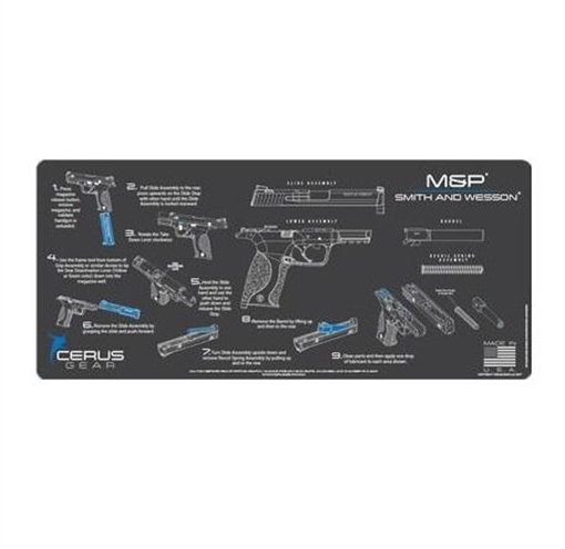 Cerus Gear S&W M&P Instructional 3mm ProMat 12" x 27" - Charcoal Gray IM-SW-MP-INS-GRY