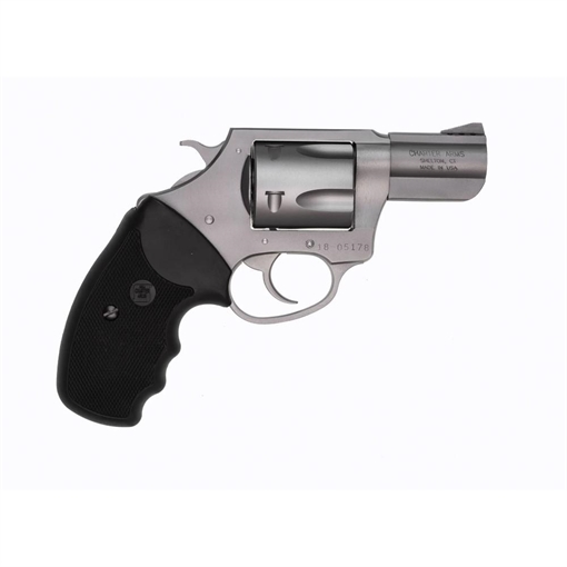 Charter Arms .357 Mag Pug Handgun .357 Mag 5rd Capacity 2.2" Barrel Silver with Full Size Black Grip REFURBISHED 73520R