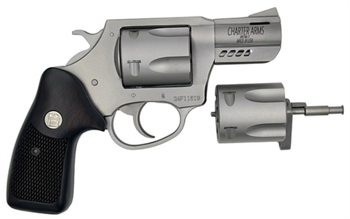 Charter Arms Mag Pug/Pit Bull, Revolver, 357 Magnum/9MM, 2.2" Ported Barrel, Stainless Steel Frame, Silver, Walnut Grips, Fixed Sights, 5 Rounds 73920