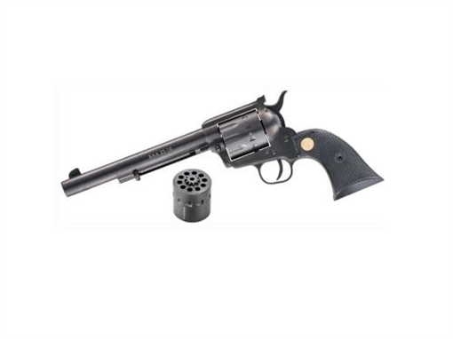Chiappa Firearms SAA 1873 Medium Frame 22 LR/22 WMR 10 Shot, 7.50" Blued Steel Barrel, Blued Steel Frame, Blued Cylinder, Black Plastic Grip, Exposed Hammer 340170D