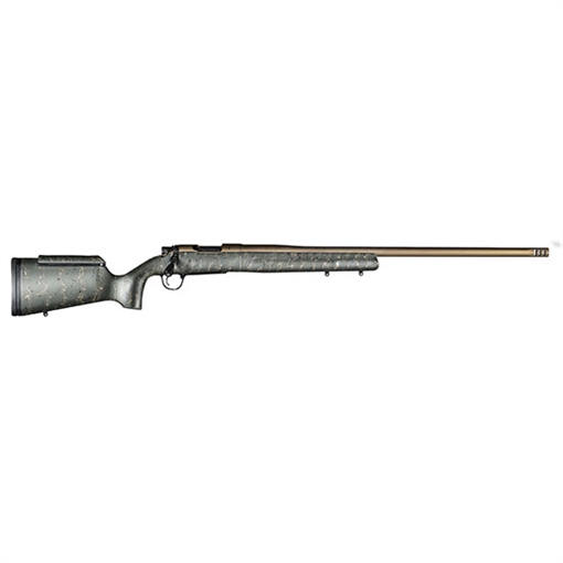 Christensen Arms Mesa Long Range 300 PRC 3+1 26" Threaded Barrel, Burnt Bronze Cerakote, Green with Black/Tan Webbing Stock 8010201700
