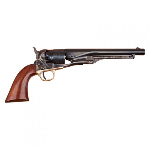 Cimarron 1860 Army .44 Cal 8" 6 Shot Color Case Hardened Frame, Blued Fluted Cylinder, Blued Round Steel Barrel, Smooth Walnut Grip CA040