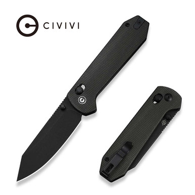 Civivi Over Yonder C25027-1 Crossbar Lock Knife - Green Micarta - 14C28N