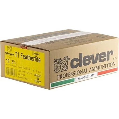 Clever MIRAGE ST FEATHERLITE T1 12GA 2-3/4'' 7/8OZ #7.5 SHOT 250/CS CMST12FL7875