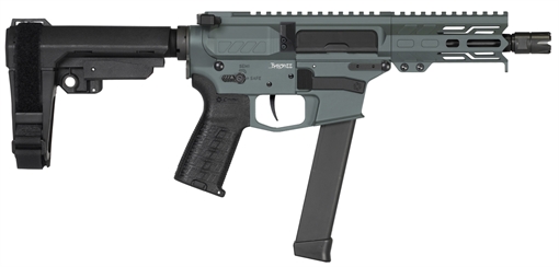 CMMG Banshee MKGS 9mm Luger 33+1 5" Black Nitride Medium Taper Threaded Barrel, EML 4" M-LOK Handguards, Charcoal Green Cerakote Aluminum Picatinny Rail Receiver, CMMG Zeroed Grips 99A890FCG