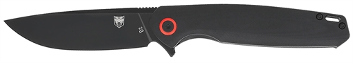CobraTec Knives Rath EDC 3.50" Folding Plain Black D2 Steel Blade, 4.50" Black G10 Handle CTRATHBLK