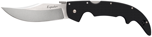 Cold Steel Espada Large 5.50" Folding Clip Point Plain S35VN SS Blade/6.75" Black w/Polished Bolsters G10 Handle Includes Belt Clip CS62MGD