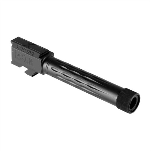 Faxon Firearms MATCH 9MM THREADED FLAME BBL FOR GLOCK-19 GEN 1-4 BLACK GB910N19LGQ-T