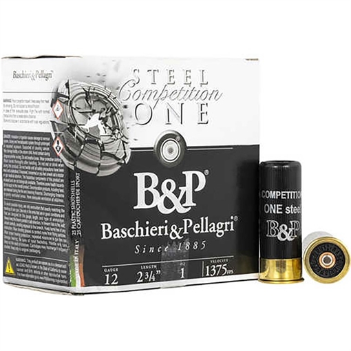 Baschieri & Pellagri Cartridge 12 GAUGE 2-3/4'' 1OZ 1,375FPS #9 STEEL 250 CASE 12B1GCP9