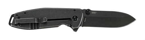 CRKT SQUID XM 2.95" Folding Drop Point Plain Black Stonewashed D2 Steel Blade/Black G10/SS Handle Includes Pocket Clip 2495K