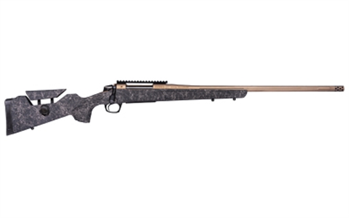 CVA Cascade Long Range Hunter, Bolt Action Rifle, 7MM PRC, 24" Threaded Barrel, 5/8x24, Cerakote Finish, Smoked Bronze, Synthetic Stock, Black with Smoked Bronze Web, 20 MOA Picatinny Rail, 1 Magazine, 3 Rounds CR3969F