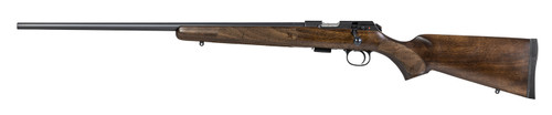 CZ 457 American .22 WMR Caliber with, 24" Barrel, Black Nitride Metal Finish & Fixed American-Style Turkish Walnut Stock, Left Hand, 5rd