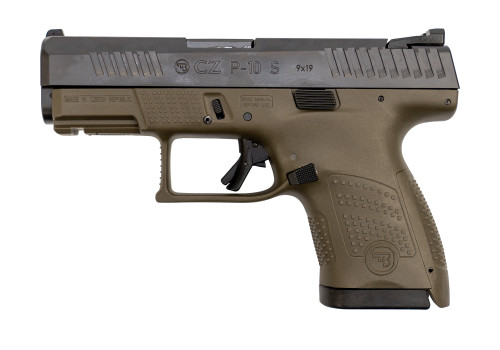 CZ P-10 Compact 9mm, 3.5" Barrel, Fixed Sights, OD Green, 12rd