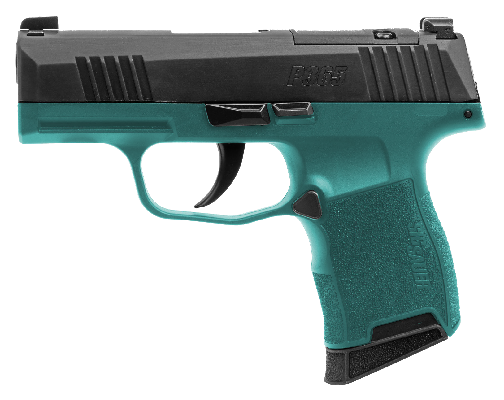 Sigarms P365 Bama Breeze Optic Ready Pistol 365-9-BXR3-BB, 9mm, 3.10in, Polymer Grips, Teal Cerakote Finish, 10 Rds