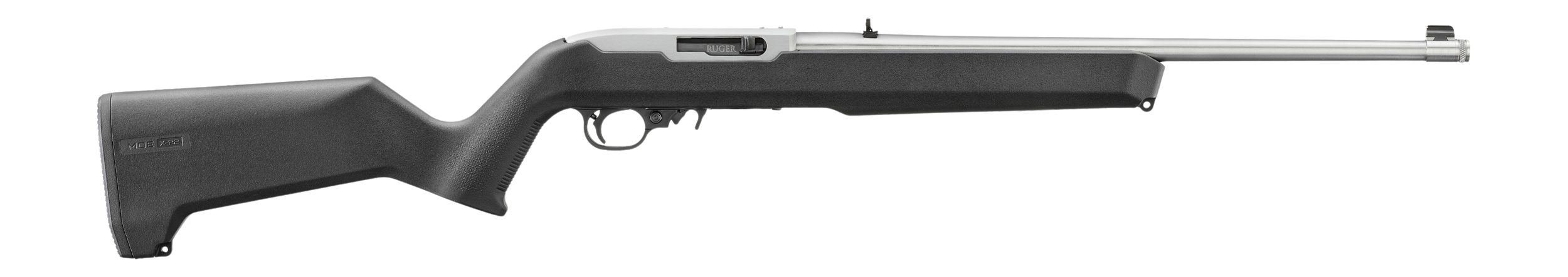 Ruger 10/22 Carbine Rifle 32023, 22LR, 18.5", Synthetic Black Magpul Moe X-22 Stock, Stainles Finish, 10 Rds
