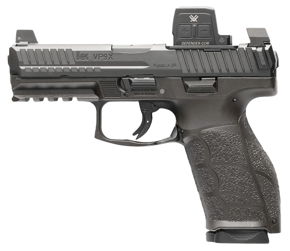 Heckler & Koch VP9A1 X w/Optic Pistol 81001356, 9mm, 4.09in, Textured Grips, Black Finish, 10 Rds