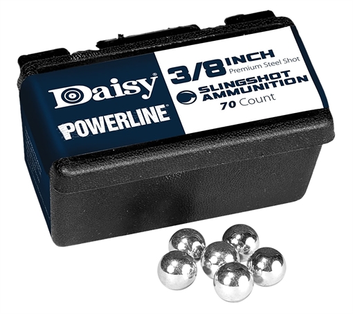 DAISY SLINGSHOT AMMUNTION 3/8" STEEL 70-COUNT PACK 998183-612 988183-446