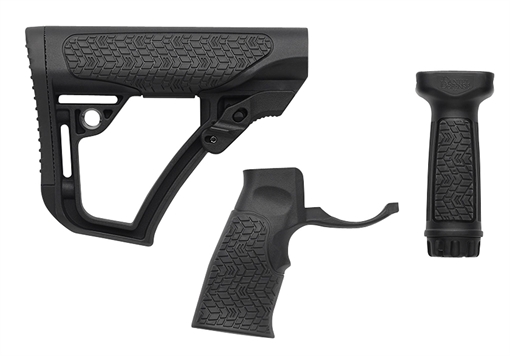 Daniel Defense Collapsible Buttstock Pistol Grip/Vertical Foregrip AR-15 Black Polymer 28-102-06145-006