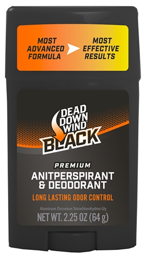 Dead Down Wind Antiperspirant & Deodorant Black Premium Odor Eliminator 2.25 oz Stick 1235