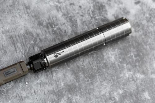 Dead Air Wolfman Naked Suppressor 9mm, 17-4PH Stainless Steel, Silver