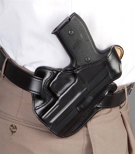 DeSantis Gunhide Thumb Break Scabbard OWB Black Leather Belt Slide Fits Ruger LCR Fits Ruger LCRx Right Hand 001BAN3Z0