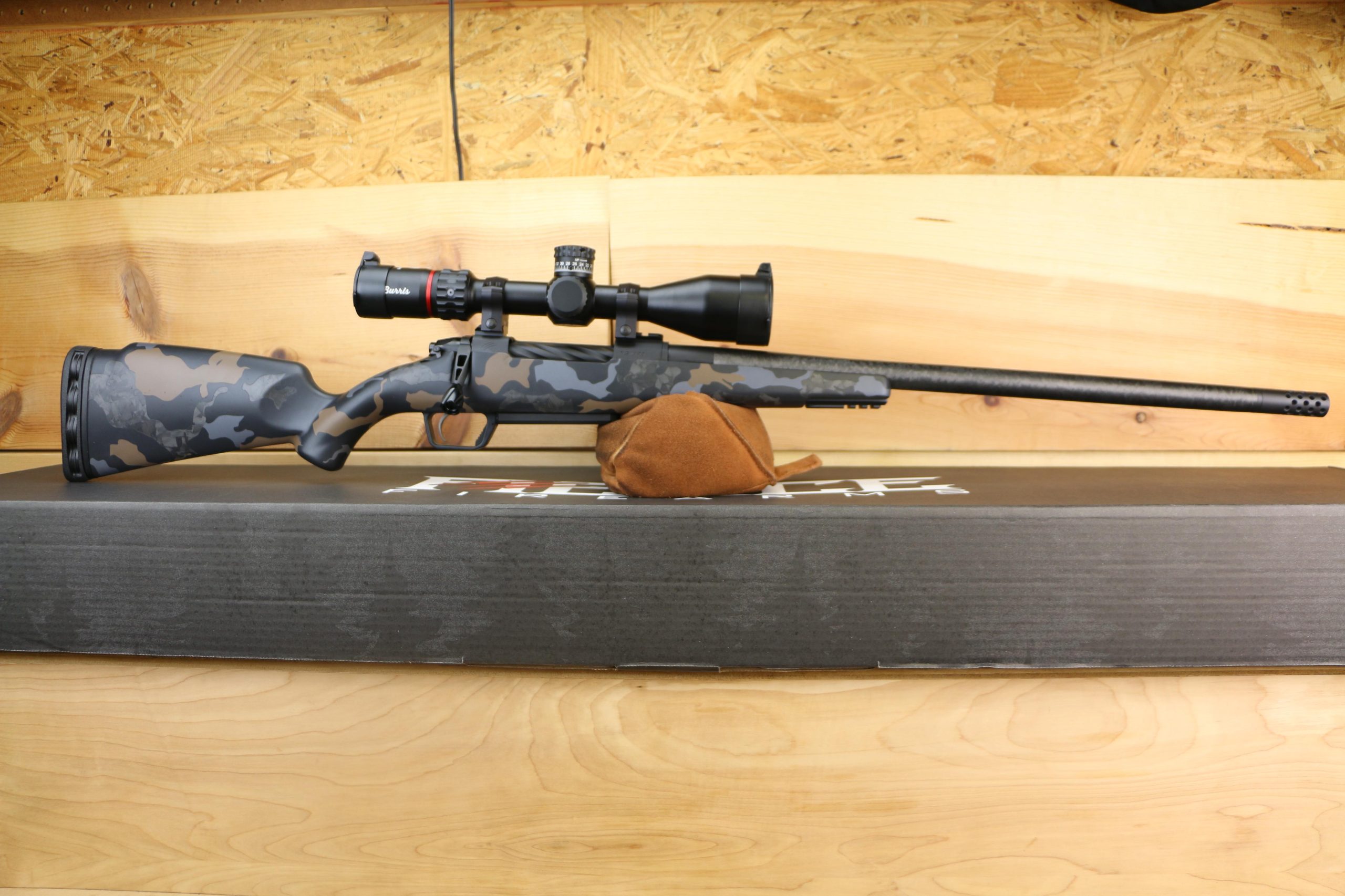 Fierce Carbon Rogue XP Rifle Package ROGSCX7PRC22AB-PKG, 7mm PRC, 22", Carbon Bull Barrel, Radial Brake, Custom Chopped Carbon Camo Finish, w/Burris Veracity PH