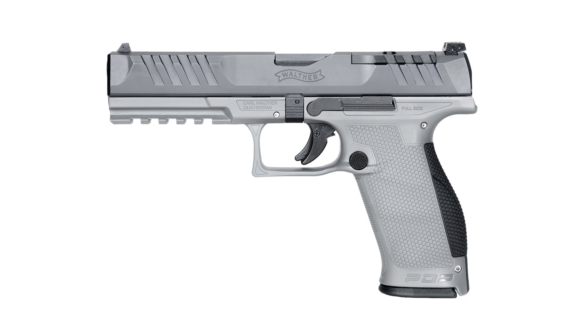 Walther PDP Full Size Optic Ready Pistol 2871858, 9mm, 5in, Grey Polymer Frame Grips, 10 Rds