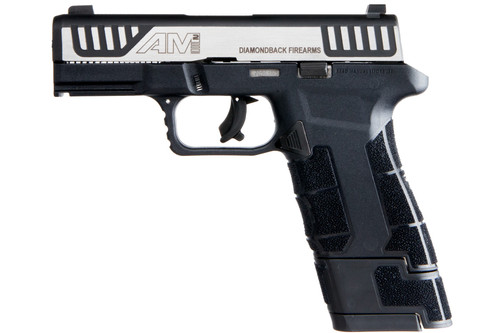 Diamondback DB9 AM2 9mm, 3.50" Barrel, Stainless Slide, Black Frame, 12rd/17rd