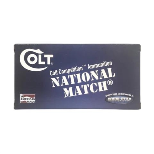 Double Tap Colt National Match Handgun Ammunition 10mm Auto 180gr FMJ 1140 fps 50/ct 10M180FMJCT