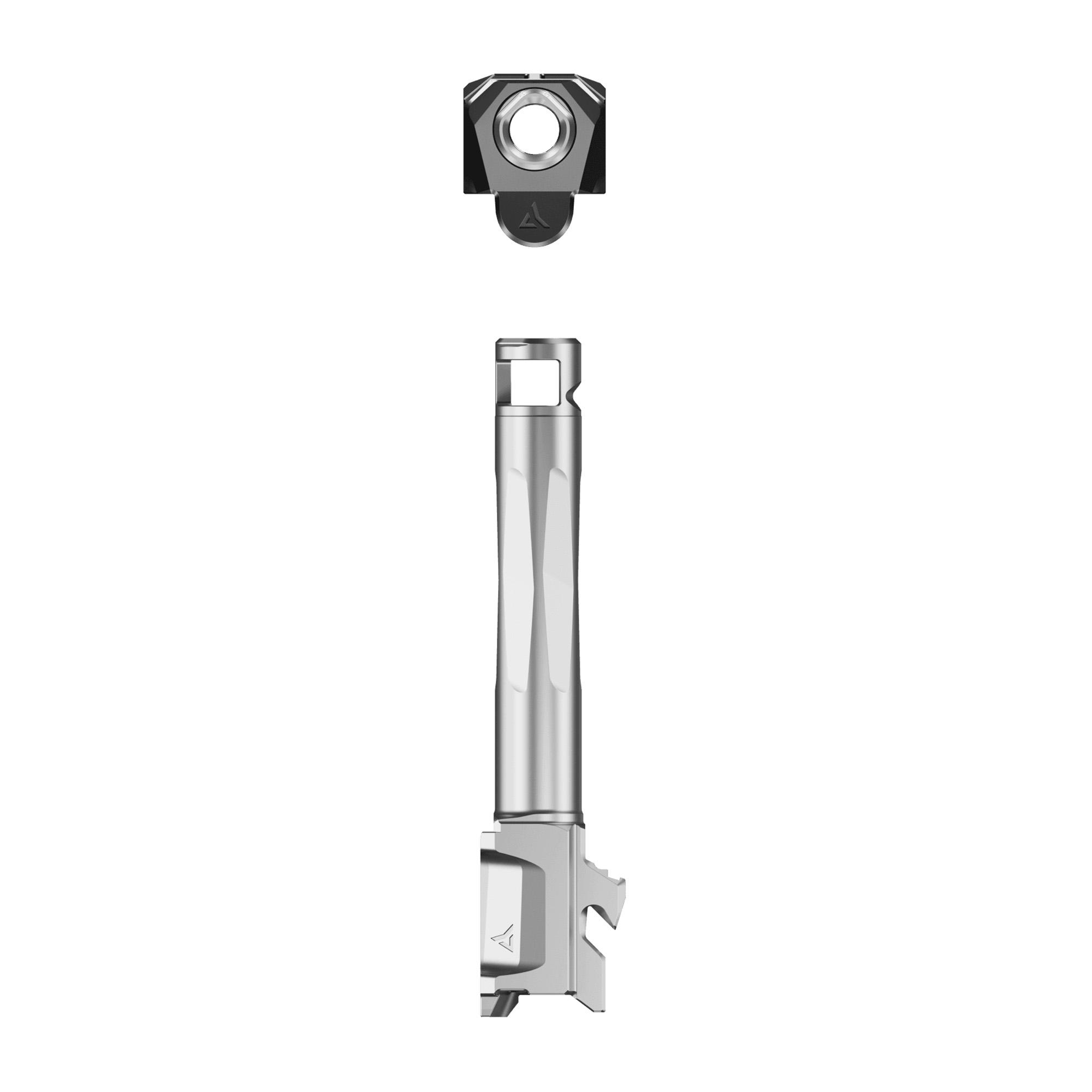 RADIAN Weapons Afterburner + Ramjet Barrel / Compensator R0946 For Ruger RXM, 4", Black/Gray DLC Finish