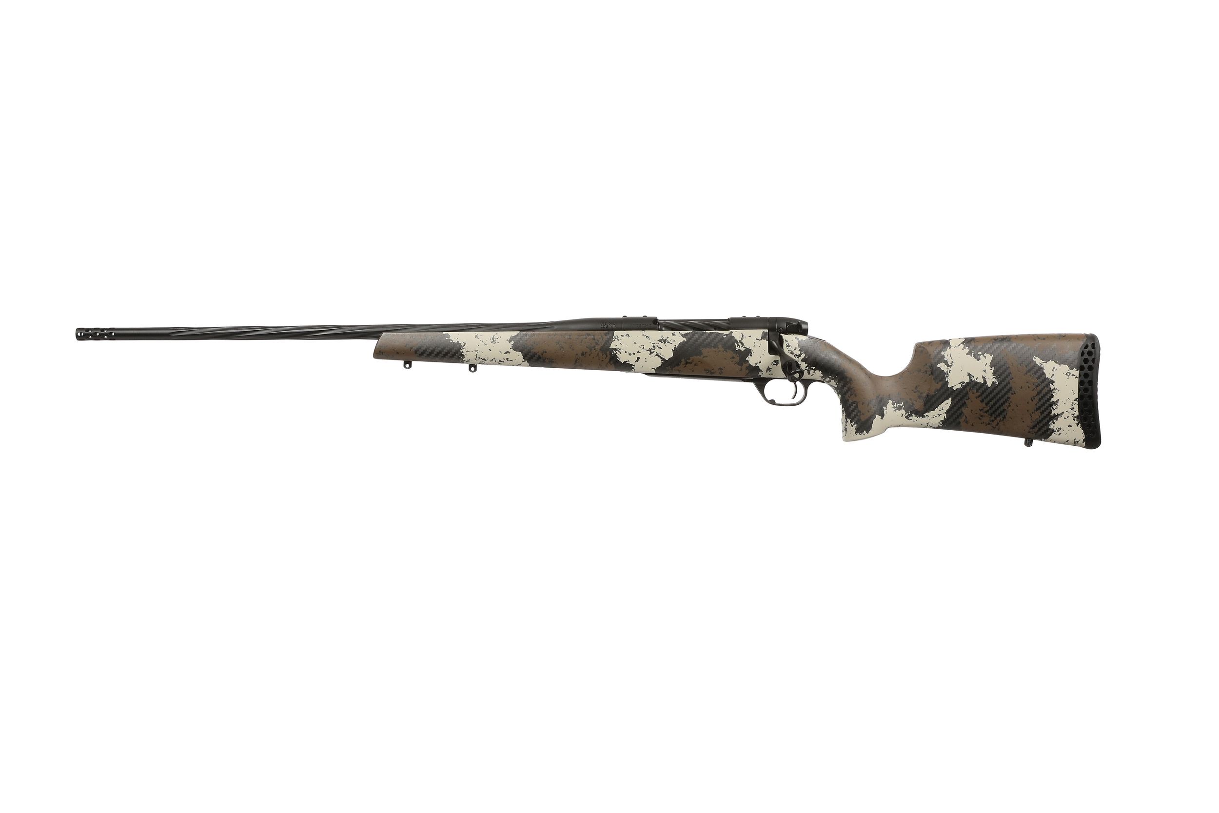 Weatherby Mark V High Country Left-Hand Rifle MHC01M7MMPL6B, 7mm PRC, 24", Carbon Fiber W/brown & Tan Stock, 3 Rds