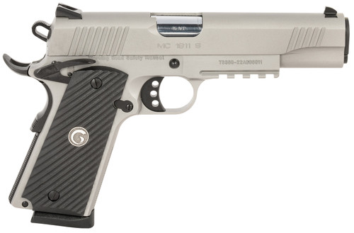 Girsan MC1911S Government .45 ACP, 5" Barrel, Black G10 Grips, Gray, 8rd