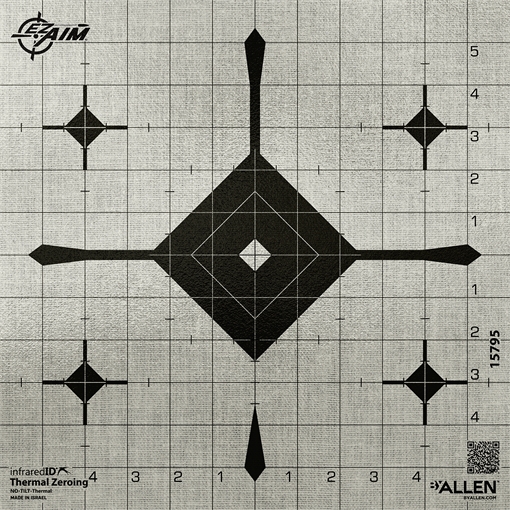 EZ-Aim Grid Bullseye Adhesive Thermal ID Bullseye Paper 12" x 12" Gray 15795