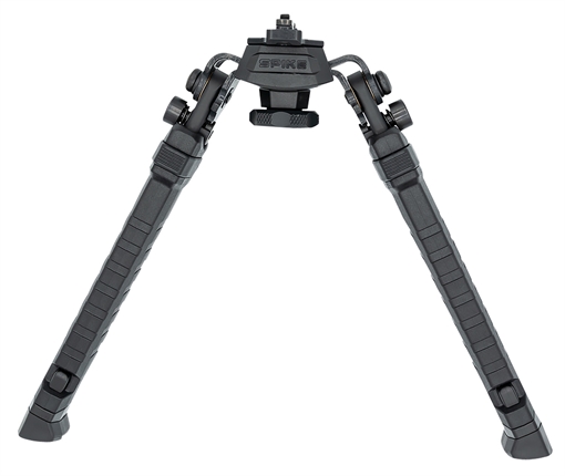 FAB Defense Spike Precision Bipod 7.09"- 11.42" Adj., Rotating & Tilting, Rubber Feet, Includes Leg Extensions, Picatinny Rail Compatible Black Polymer & Aluminum FXSPIKEB