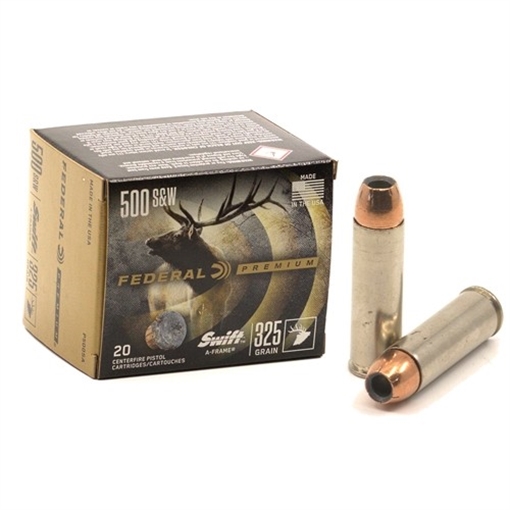 Federal Premium Vital-Shok Handgun Ammunition .500 S&W 325 gr SAF 1800 fps 20/box P500SA