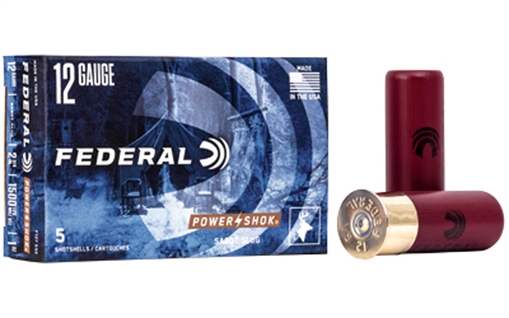 Federal Power-Shok Shotshell 12Gauge 2.75" 1oz SabotSlug Shot 5 Per Box/50 Case F127 SS2