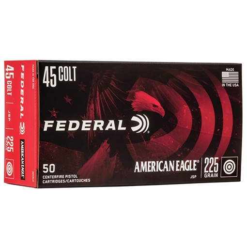 Federal American Eagle Handgun 45Colt 225gr Jacketed Soft Point 50 Per Box/20 Case AE45LC