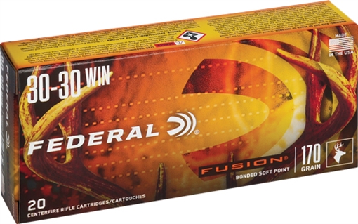 Federal Fusion 30-30Win 170gr Bonded Soft Point 20 Per Box/10 Case F3030FS2