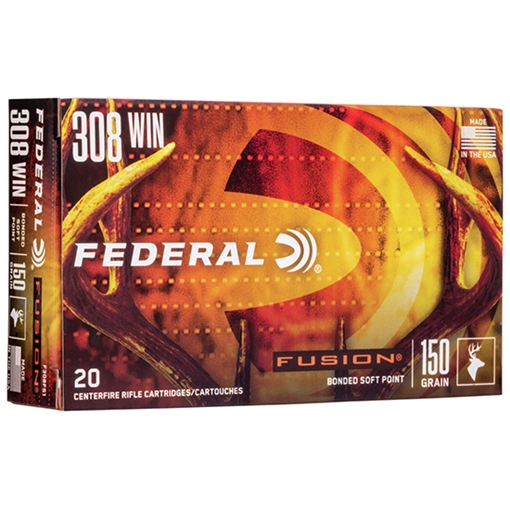 Federal Federal Fusion Rifle Ammo 308 Win 150 gr. Fusion Soft Point 20 rd. F308FS1