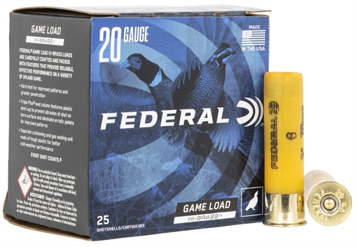 Federal Federal Game Shok Hi Brass Load 20 ga. 3 in. 1 1/4 oz. 6 Shot 25 rd. H258 6 H2586