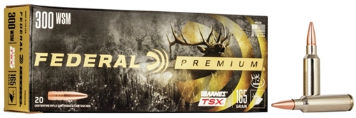 Federal Premium 300WSM 165gr Barnes TSX 20 Per Box/10 Case P300WSMG