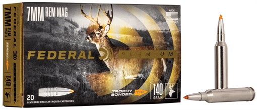 Federal Premium Vital-Shok Rifle Ammunition 7mm Rem Mag 140 gr TBT 3150 fps - 20/ct P7RTT2