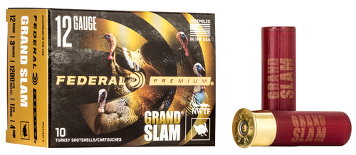 Federal Grand Slam Turkey 12 Ga, 3", 1-3/4, 1200 FPS, 10rd Box 4 Shot